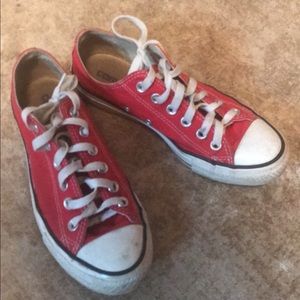 Red converse Sz 6.5